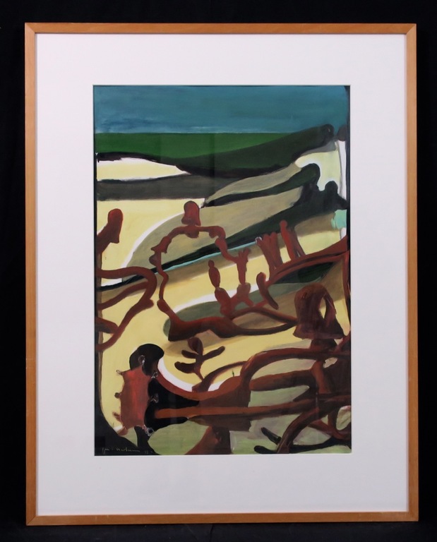 Jan Pieter Hartzema: Olie op papier, Puerta - Ingelijst verkocht voor € 35!