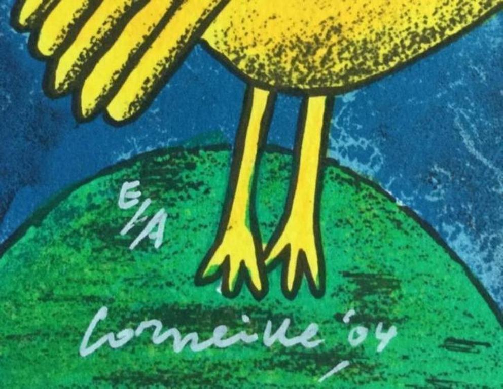 Corneille - Oiseau et soleil rouge - handgesigneerde E.A. lithografie kopen? Bied vanaf 120!