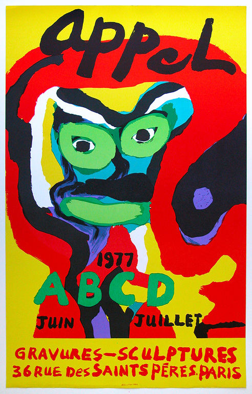 KAREL APPEL, 'ABCD', lithografisch affiche, 1977 kopen? Bied vanaf 90!