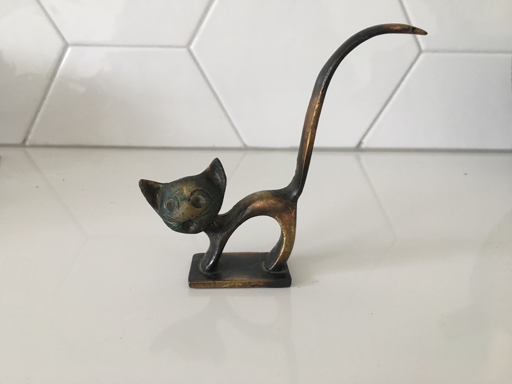 Walter Bosse voor Baller - Vintage bronzen kat als ringhouder kopen? Bied vanaf 23!