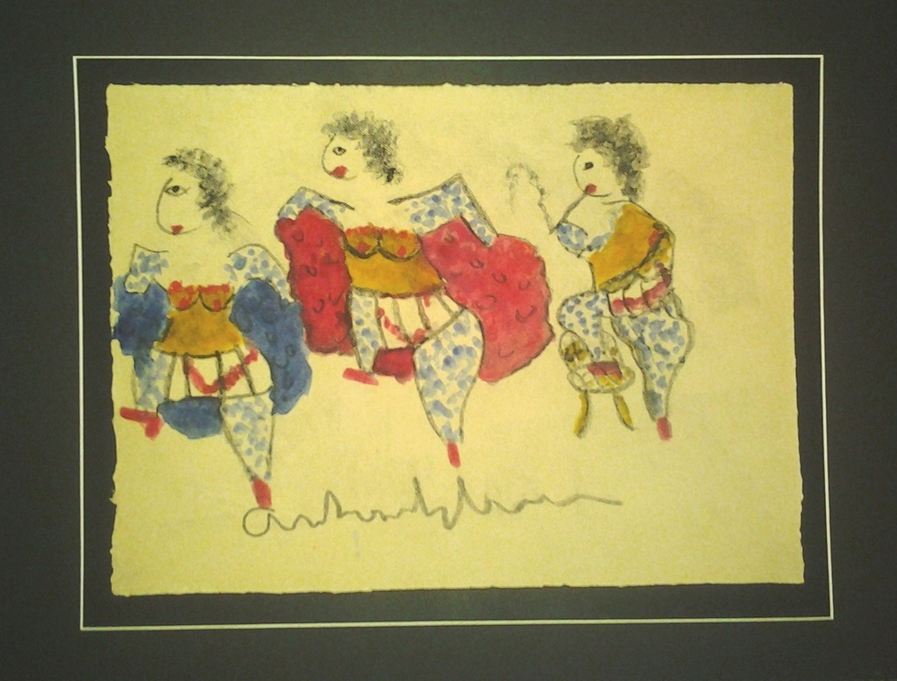 Anton Heyboer - Danseressen 60x80 cm. verkocht voor € 110!