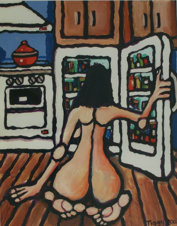 Onbekend : Handgesigneerde druk – Midnight Snacks – Ingelijst - 2005  verkocht voor € 60!