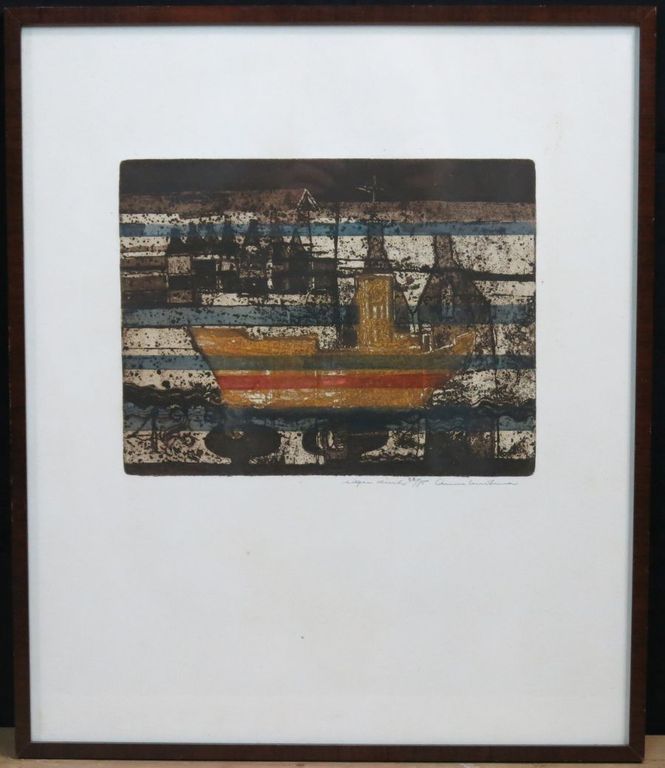 Anne Huitema: Ets, Zonder Titel -Ingelijst  kopen? Bied vanaf 40!