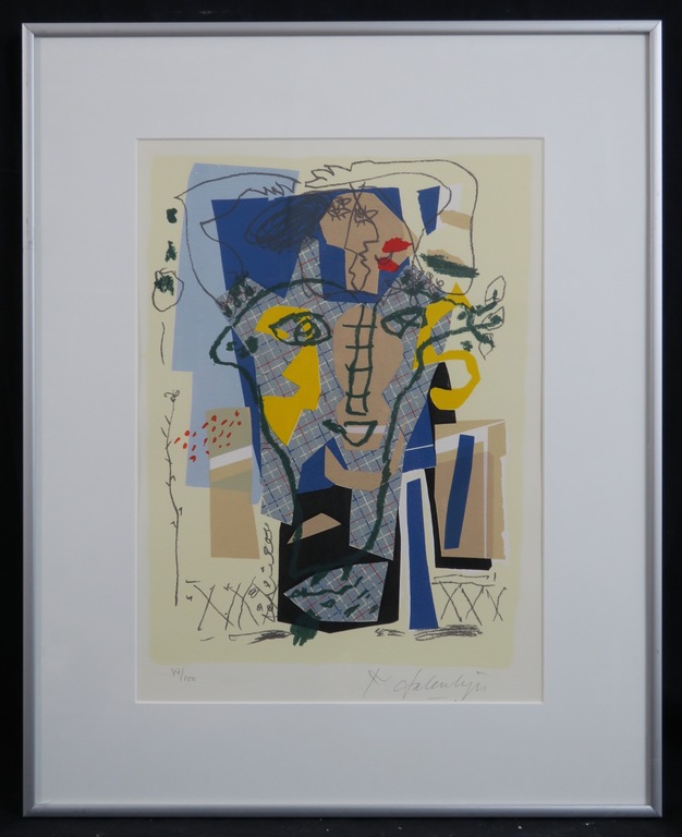 kees Salentijn: Zeefdruk, Pan comido IV - Ingelijst verkocht voor € 120!