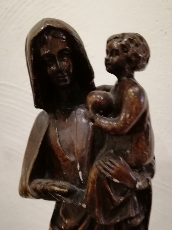 prachtig antiek Maria beeld met kind - ca 1900 kopen? Bied vanaf 10!