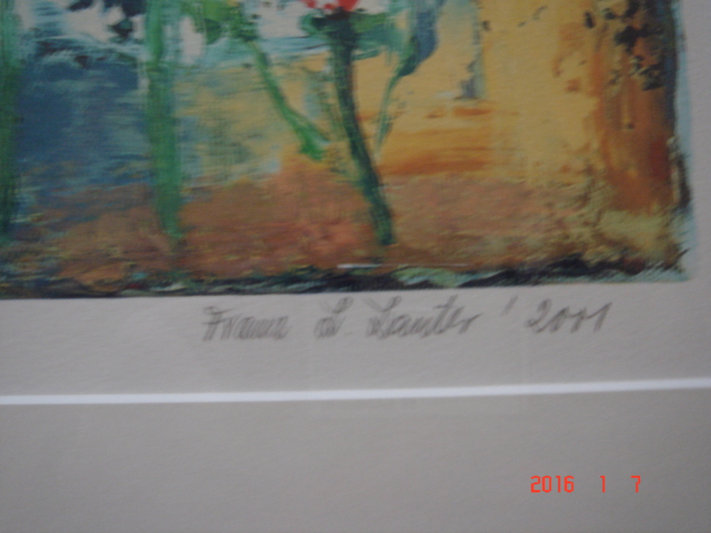 Franz Lauter, zeefdruk, bloemen III. kopen? Bied vanaf 40!