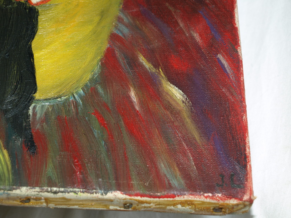 Onduidelijke signatuur : Olieverf op canvas – Clown – ca 1970 kopen? Bied vanaf 1!
