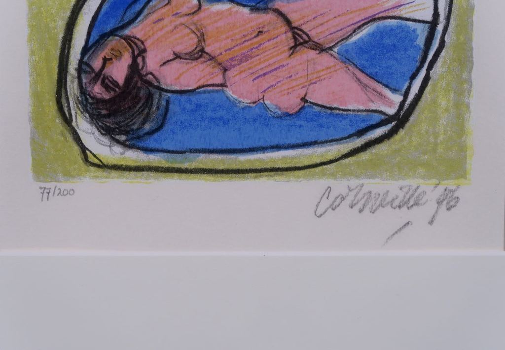 Corneille: Zeefdruk, Baignade - Ingelijst kopen? Bied vanaf 80!