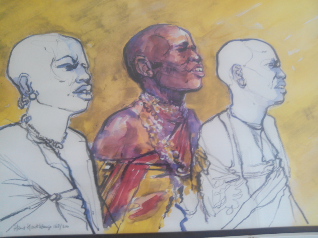 Houtkamp Hans: Kleurenlitho, Afrikaanse stam kopen? Bied vanaf 25!