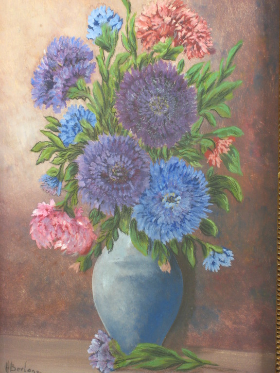 H.J.M. Berlage. Gemengde techniek. Stilleven met bloemen. kopen? Bied vanaf 1!