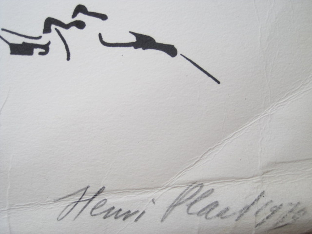 alleskunner Henri Plaat (1936-) grote litho  kopen? Bied vanaf 1!