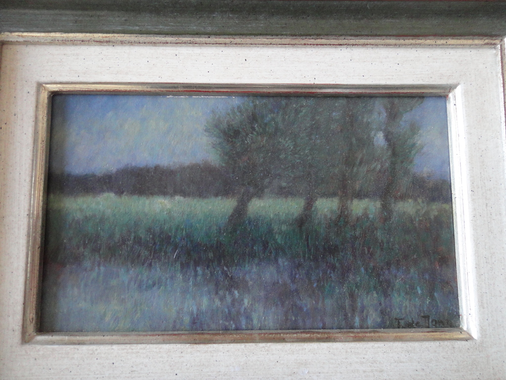 Toon de Jong (1879-1978), olieverf op paneel, 'langs de oever' kopen? Bied vanaf 105!