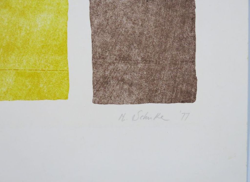 Marian Schutte: Kleurenlitho, Landschap kopen? Bied vanaf 1!