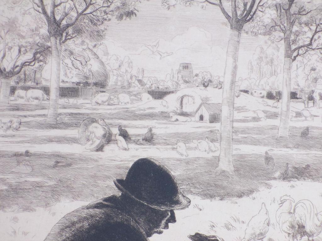 Waalko Jans Dingemans, Schaftende boeren, Ets 1902 kopen? Bied vanaf 65!