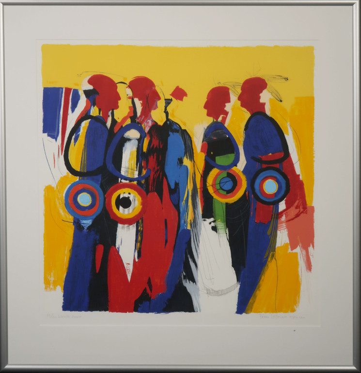 Frank Lejeune: Zeefdruk, Lakota people - Ingelijst (Groot) verkocht voor € 50!