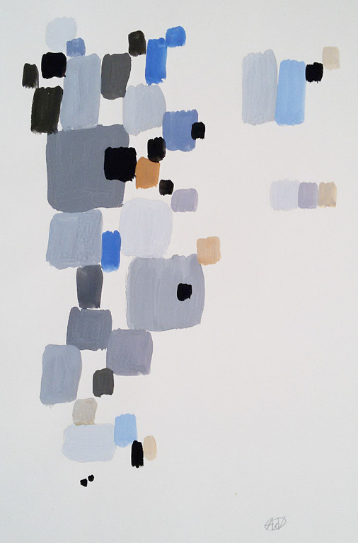 Andre van der Vossen - Abstracte compositie, gouacheverf op papier kopen? Bied vanaf 200!