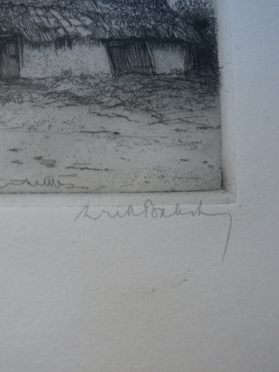 Dirk Baksteen - ets: In de kempen kopen? Bied vanaf 80!