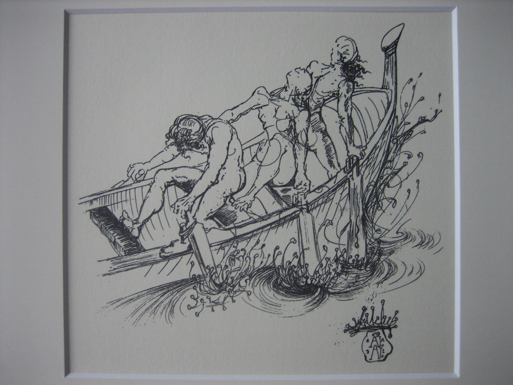 Salvador Dali - In Rowing Boat - Lithografie - oplage 2500 ex. - 1944 kopen? Bied vanaf 1!