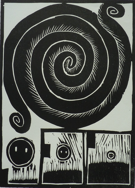 Pierre Alechinsky - Spirale I - houtgravure verkocht voor € 490!