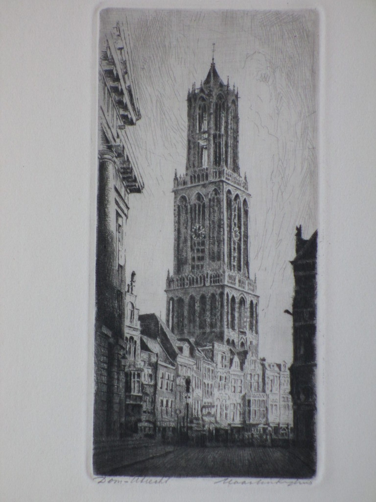 Maarten Langbroek, De Dom te Utrecht, Ets verkocht voor € 35!