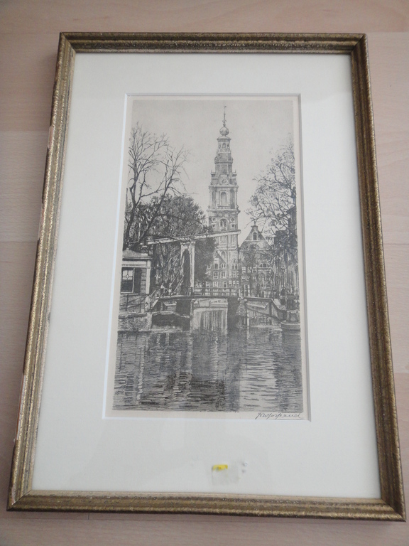 AcheterJohannes Josseaud, ets, zicht op de Zuiderkerk te Amsterdam? Enchérissez de 50!