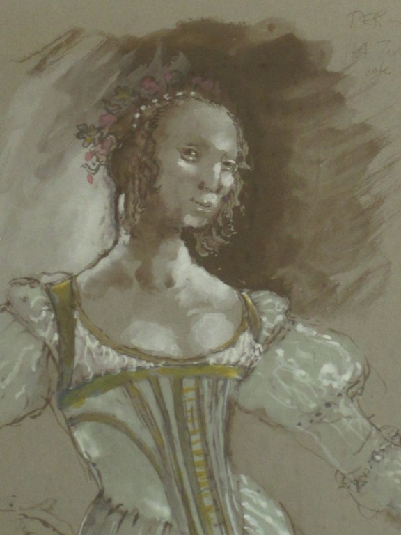 Bijzondere Aquarel "Tsjaikovski - Zwanenmeer akte1" gesigneerd 1987  kopen? Bied vanaf 1!