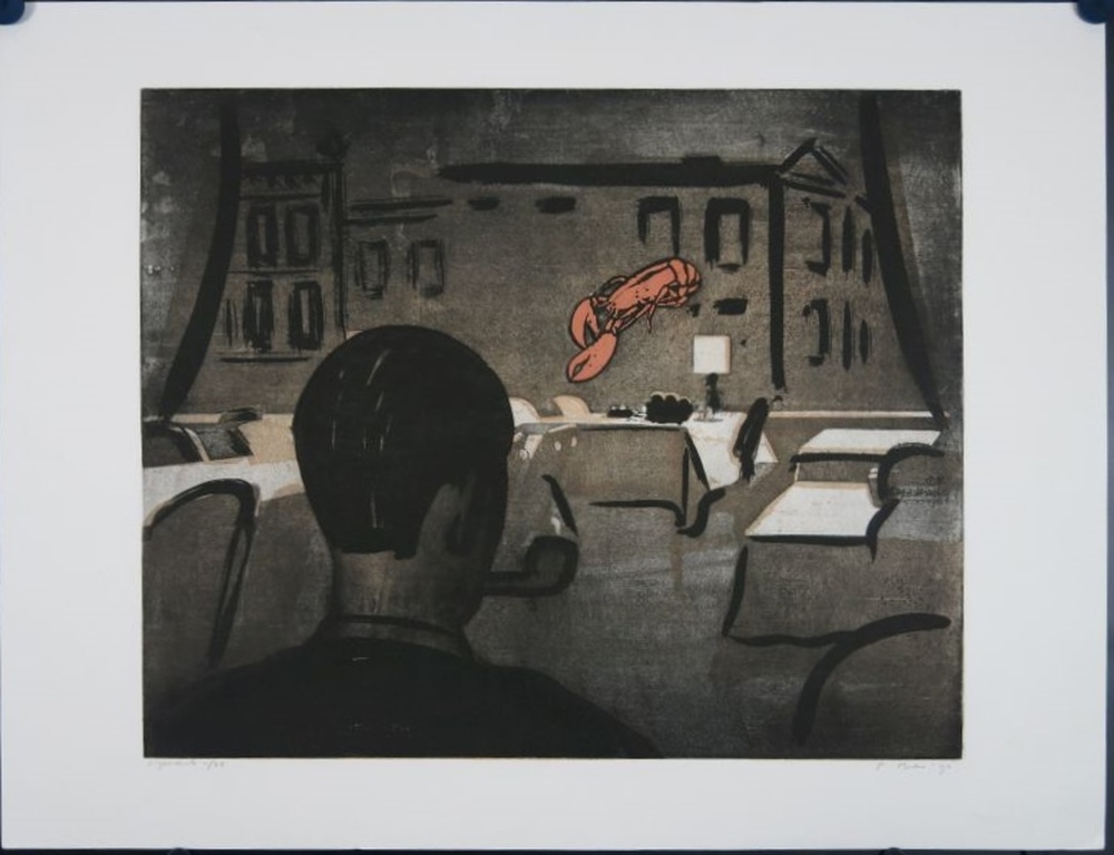 Peter Bes: Aquatint, Man met pijp kopen? Bied vanaf 1!