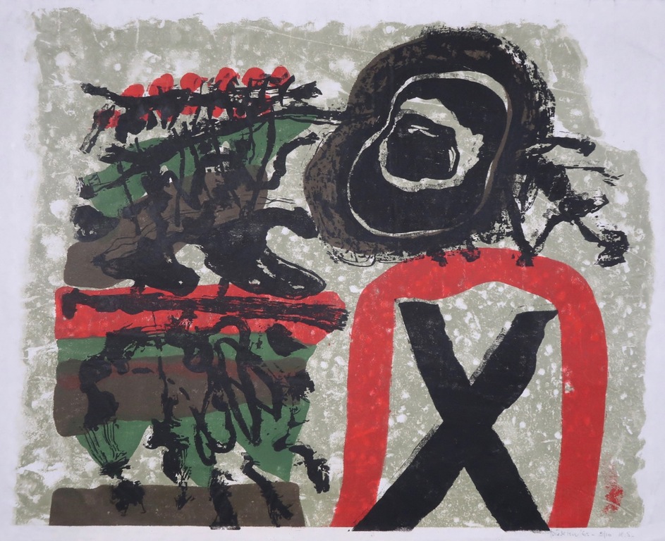 Jef Diederen: Litho op Rijstpapier, Z.T. verkocht voor € 35!