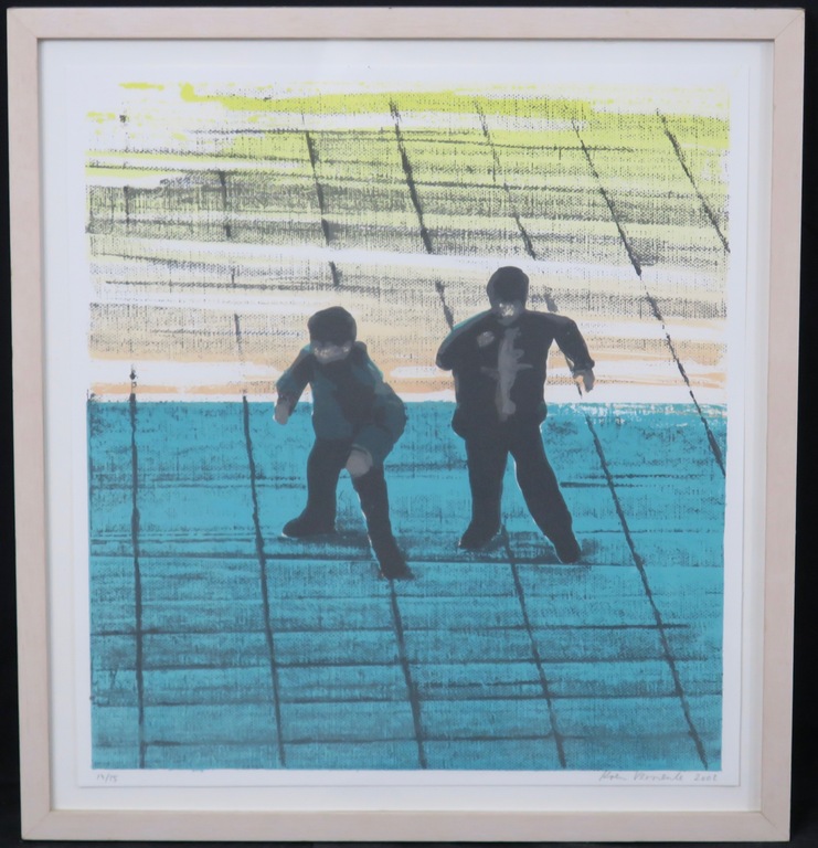 Koen Vermeule: Zeefdruk, Zonder titel -Ingelijst verkocht voor € 80!