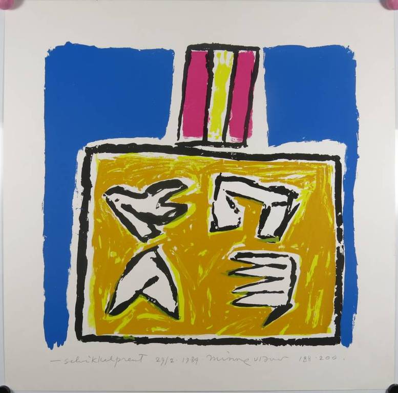 Minne Vijver: Zeefdruk, Schrikkelprent kopen? Bied vanaf 1!