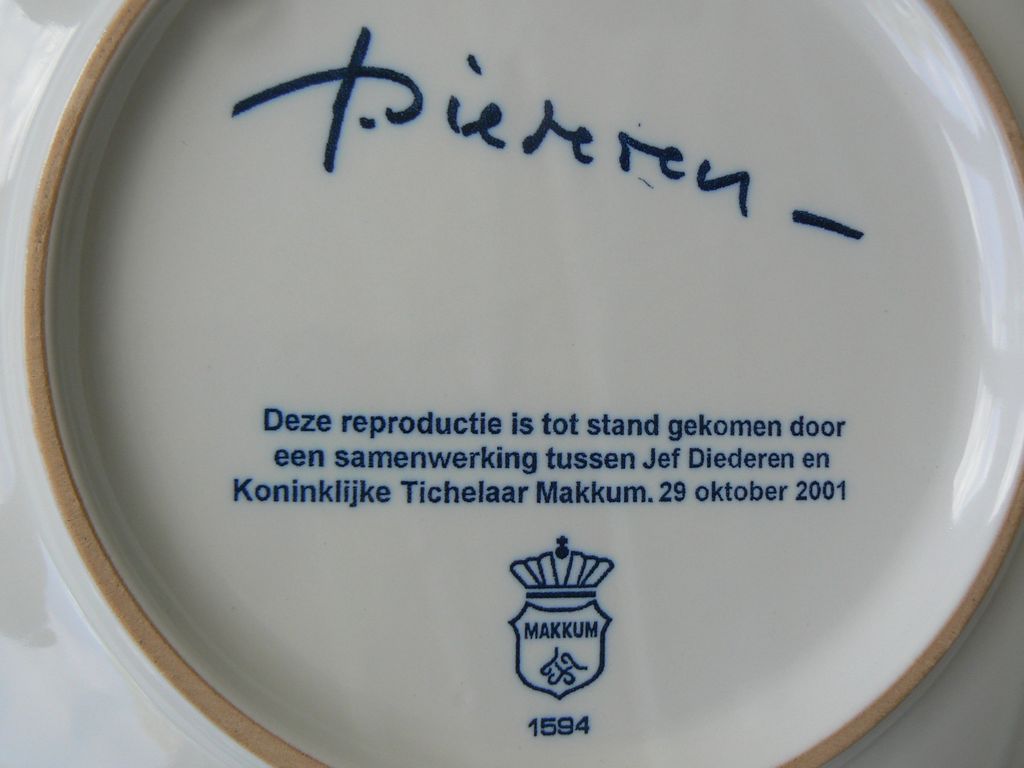 Jef Diederen Wandbord Koninklijke Tichelaar Makkum 2001 kopen? Bied vanaf 69!