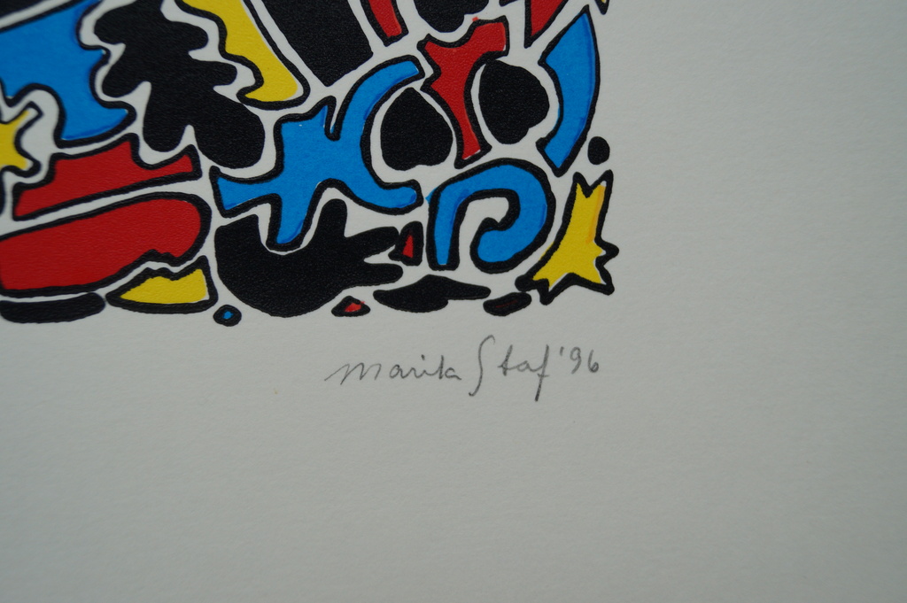 Marita Staf - gesigneerde zeefdruk - 10 ex.  kopen? Bied vanaf 1!