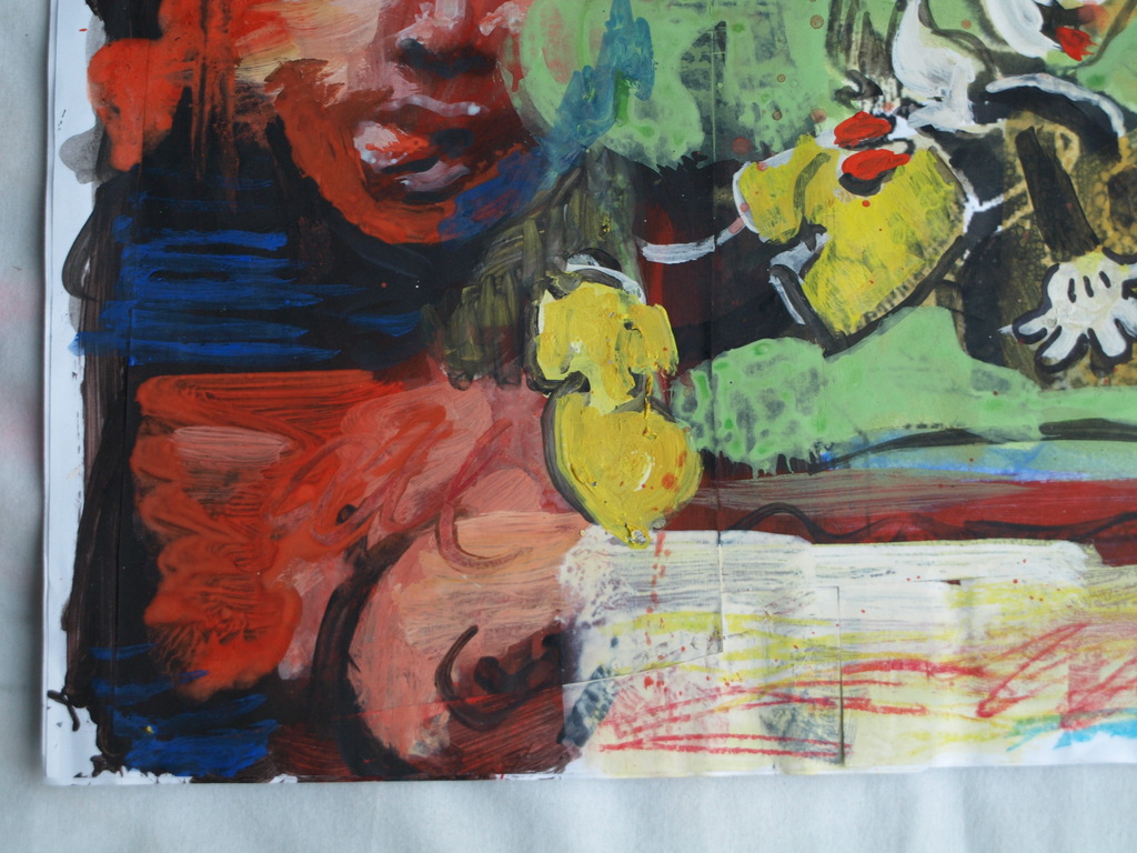 Peter Klashorst : Collage en acrylverf op papier , Boom Boom – 2016 kopen? Bied vanaf 50!