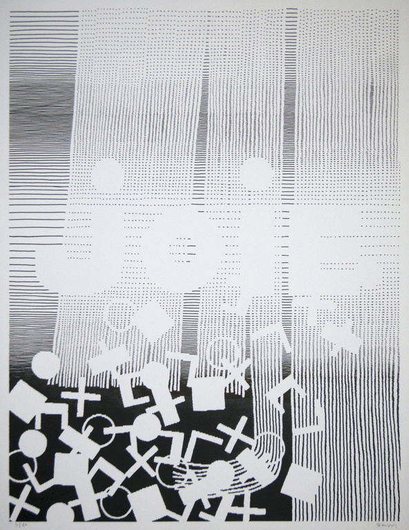 Michel Seuphor: zeefdruk  verkocht voor € 75!