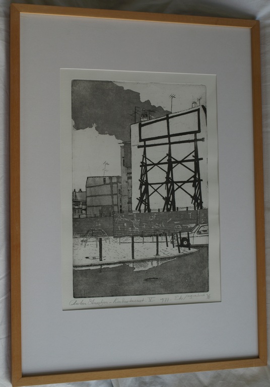 Anton Staartjes: Ets en aquatint – Kinkerbuurt V – gesigneerd & ingelijst – 1977 kopen? Bied vanaf 50!