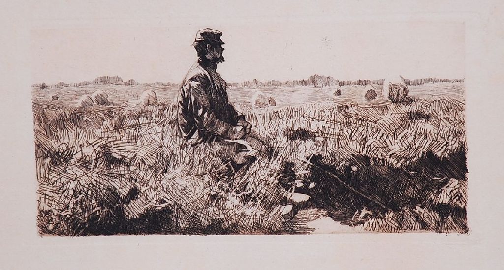 Willem Witsen: Ets. Schaapsherder uit 1886 verkocht voor € 110!