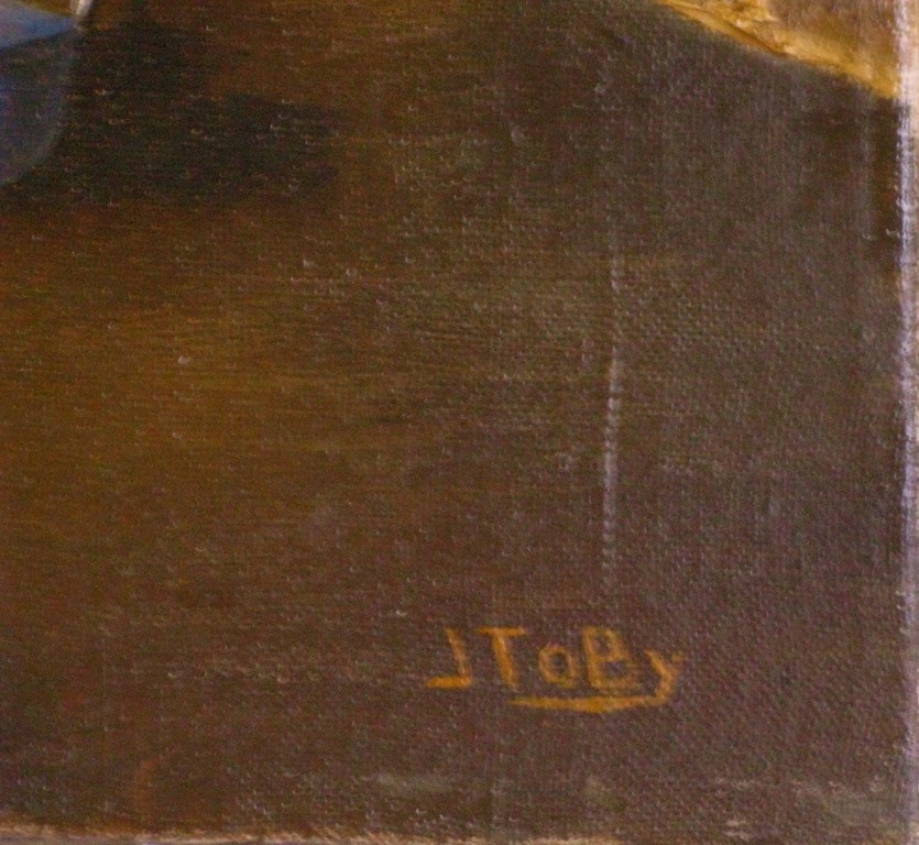 Vrouw bij haardplaats door Sjef Toby (1936) - olieverf op doek (ca.1968) kopen? Bied vanaf 125!
