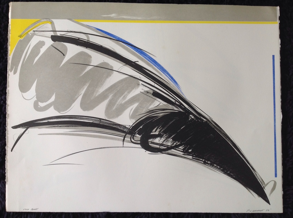 Peter van Drumpt : Kleurenlitho , Landinwaarts 4 kopen? Bied vanaf 30!