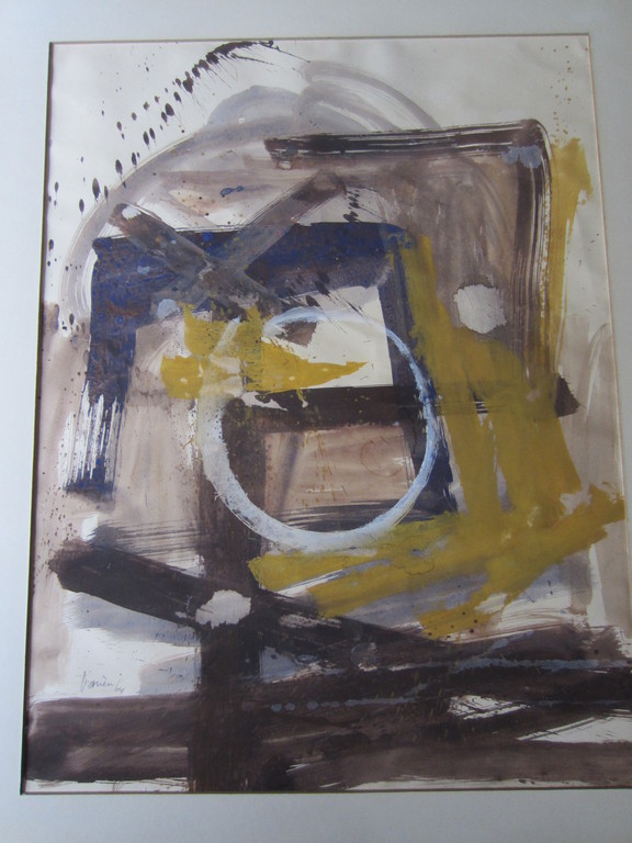 FRAAI ABSTRACT WERK FRITS VANÈN 1964 verkocht voor € 95!