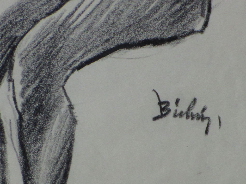 Herman Bieling, Zittend naakt, tekening kopen? Bied vanaf 1!