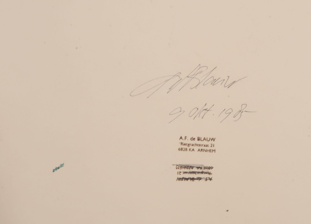 Arnoud de Blauw: Olieverf en Krijt op papier, Abstract 4 kopen? Bied vanaf 1!