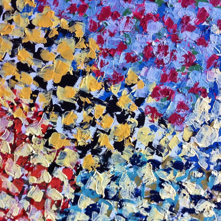 "Milles + 1 Fleurs " John Foppen - Olie/Acryl.- 3D Canvas - Gesign.- Unica. kopen? Bied vanaf 149!