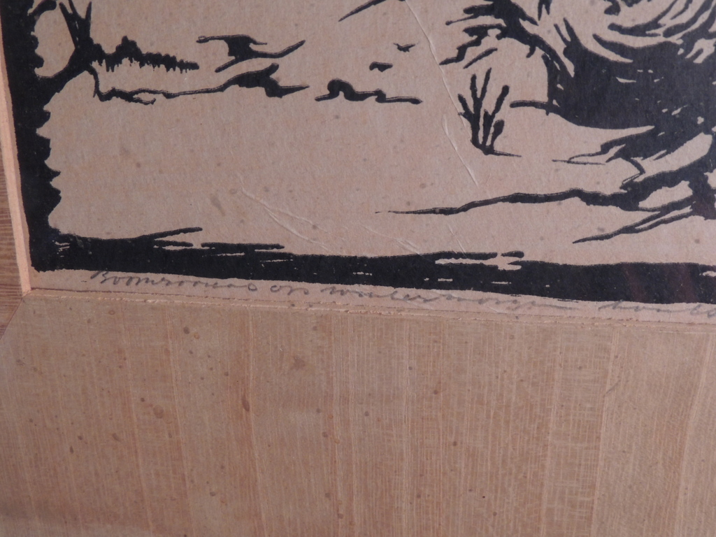 Ed Jeska. Orgineel Werk: Bomen Rooien op Wintermorgen. Gesigneerd kopen? Bied vanaf 10!