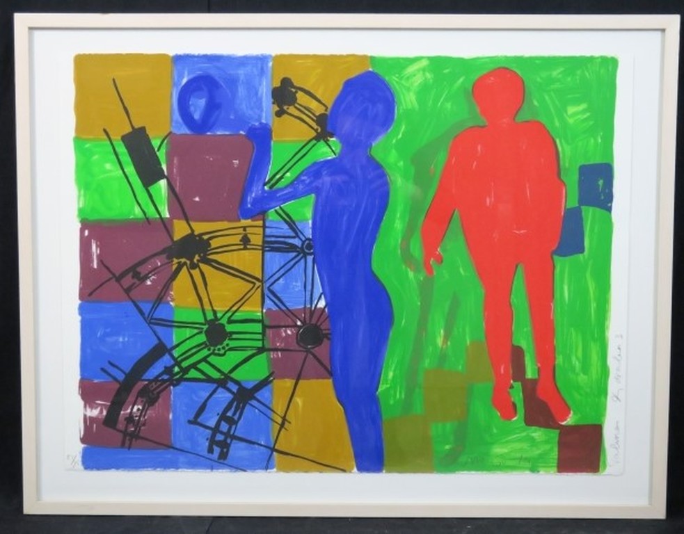 Cees Dolk: Zeefdruk, Talmen en dralen 3 - Ingelijst kopen? Bied vanaf 40!