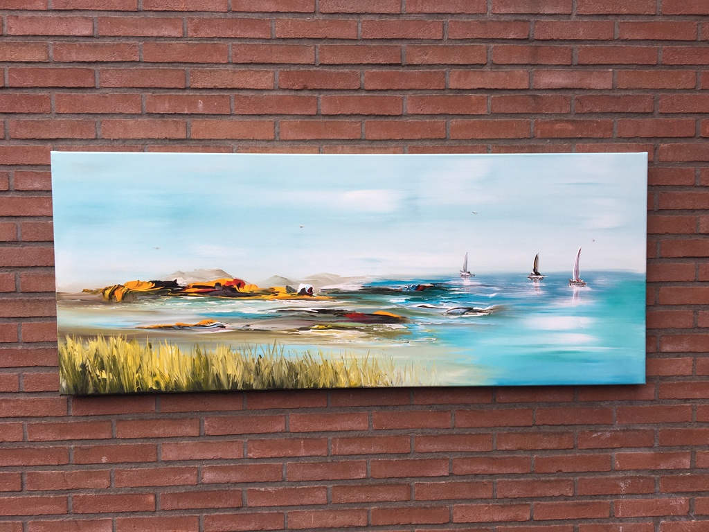 Gena- Fantasie Sailing- Acrylverf op doek kopen? Bied vanaf 250!