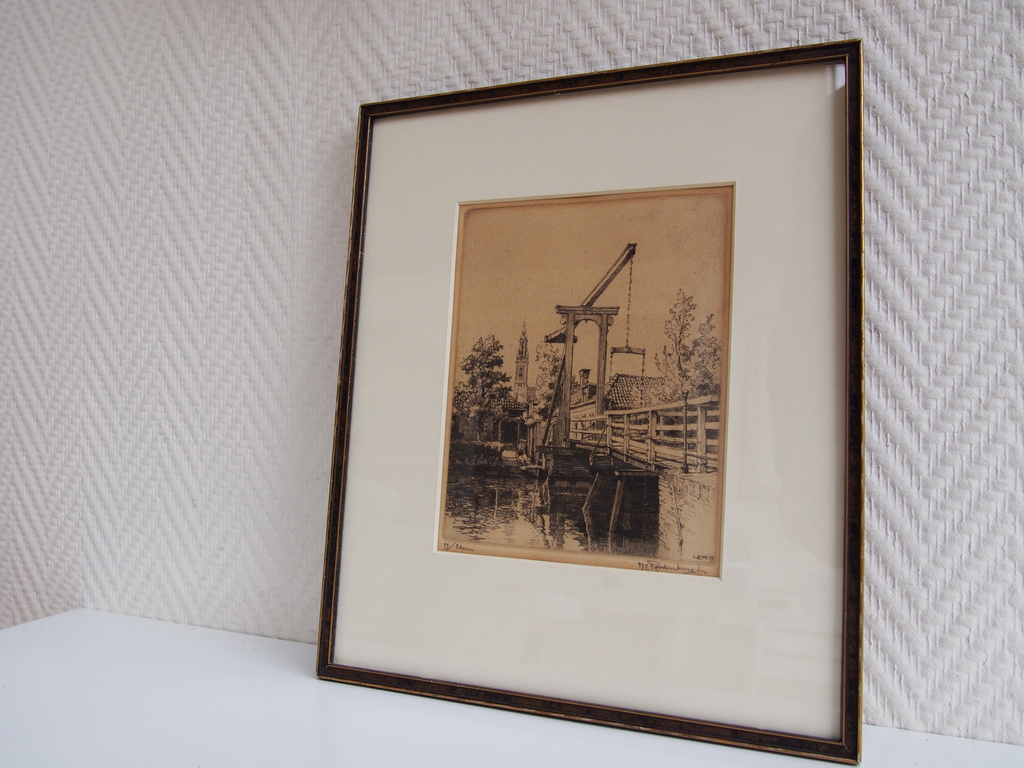 Hendrikus Roodenburg: ets, brugje Edam, 1959 kopen? Bied vanaf 20!