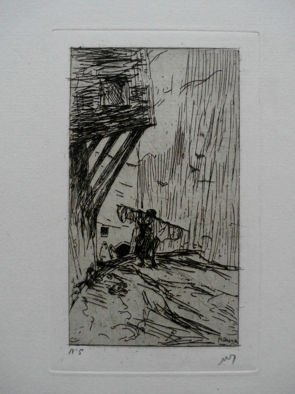 Marius Bauer - ets: Turksche Vleeschverkoper - 1888 verkocht voor € 75!