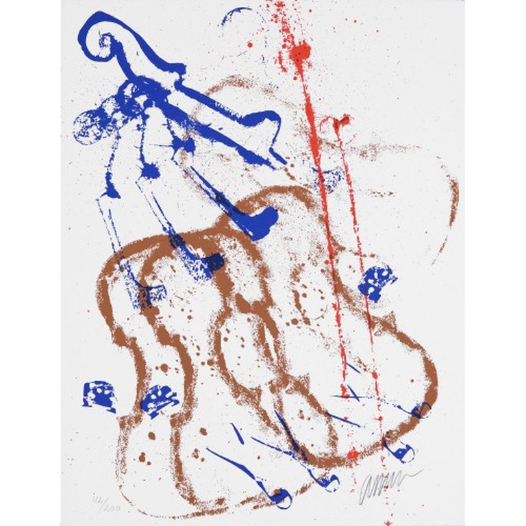 Arman: Zeefdruk, Accords a cordes I verkocht voor € 150!