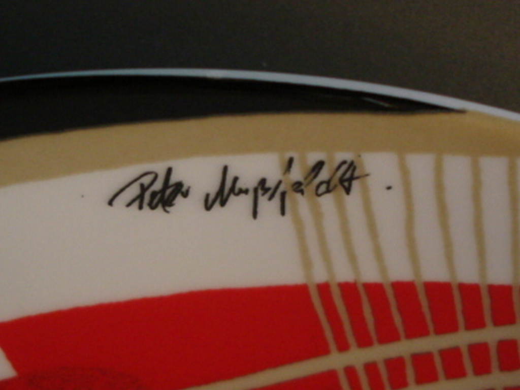 Peter Mussfeldt: porseleinen bord met de titel SOL kopen? Bied vanaf 10!