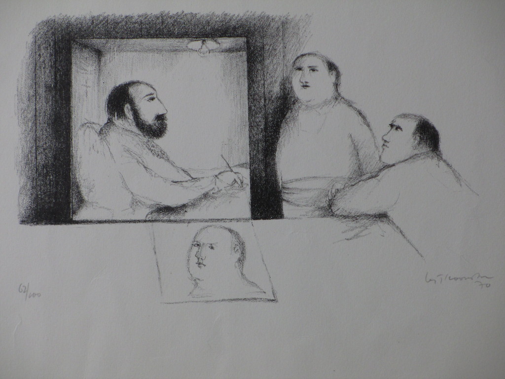 Metten Koornstra, De Conversatie, Litho verkocht voor € 35!